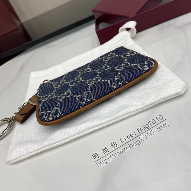 Gucci專櫃古馳最新款Emblem系列飾包帶卡片夾零錢包 jh2817型號：819113